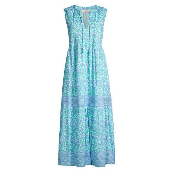 Vineyard Vines Guana Sleeveless Floral Print Midi Dress - Picture 1 of 13